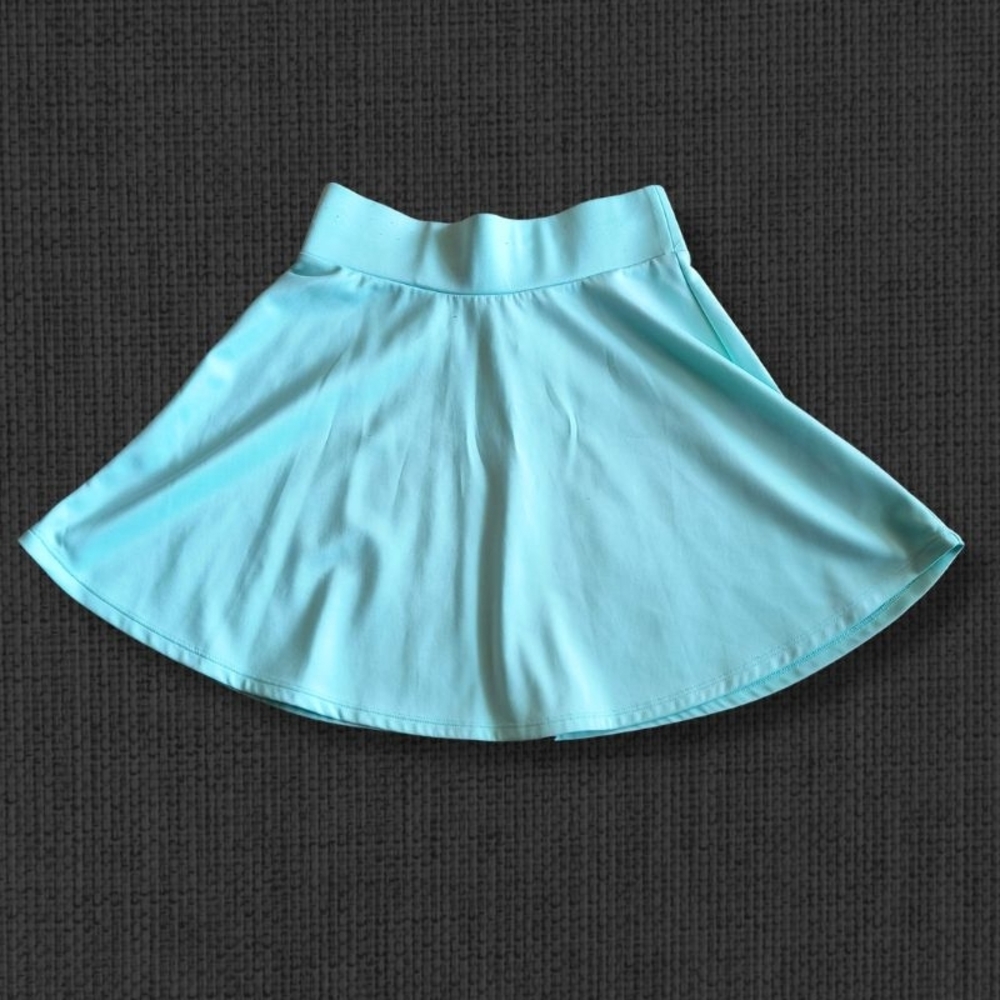 Charlotte Russe Aqua Skater Skirt